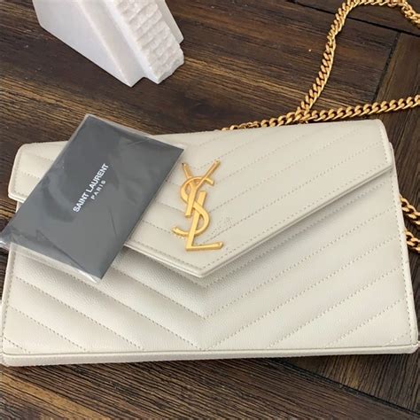 ysl handbags white|ysl white clutch.